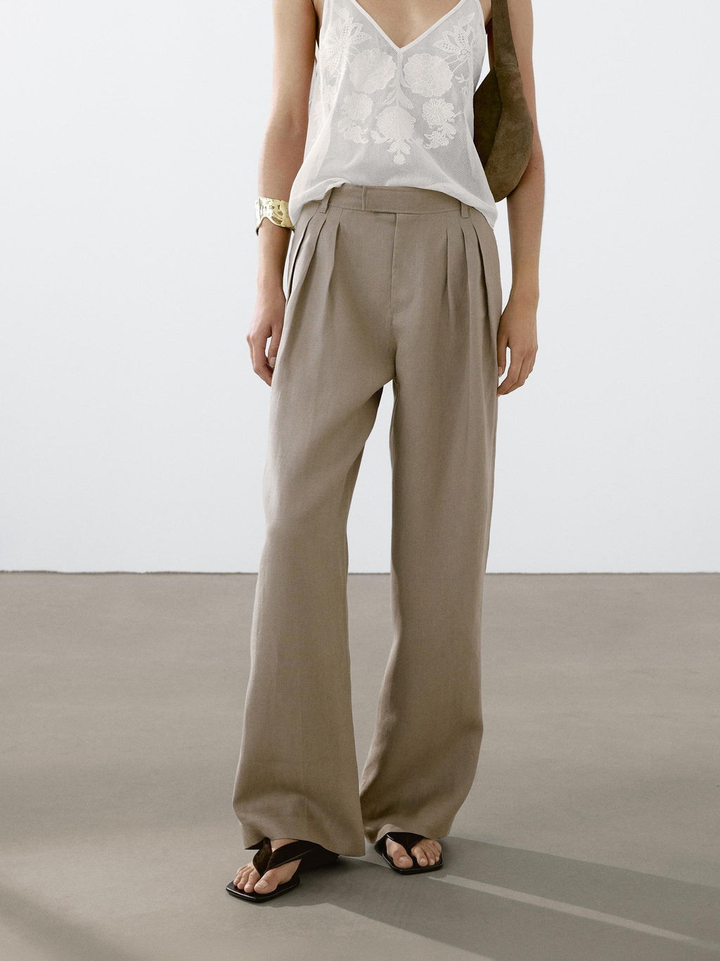 Riva Linen Trousers in Oatmeal