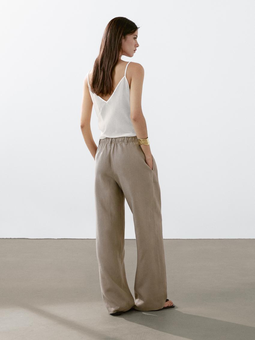Riva Linen Trousers in Oatmeal
