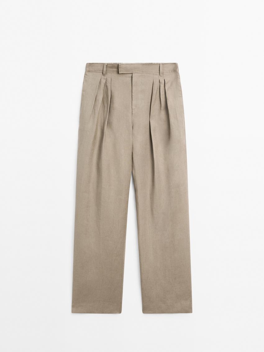 Riva Linen Trousers in Oatmeal