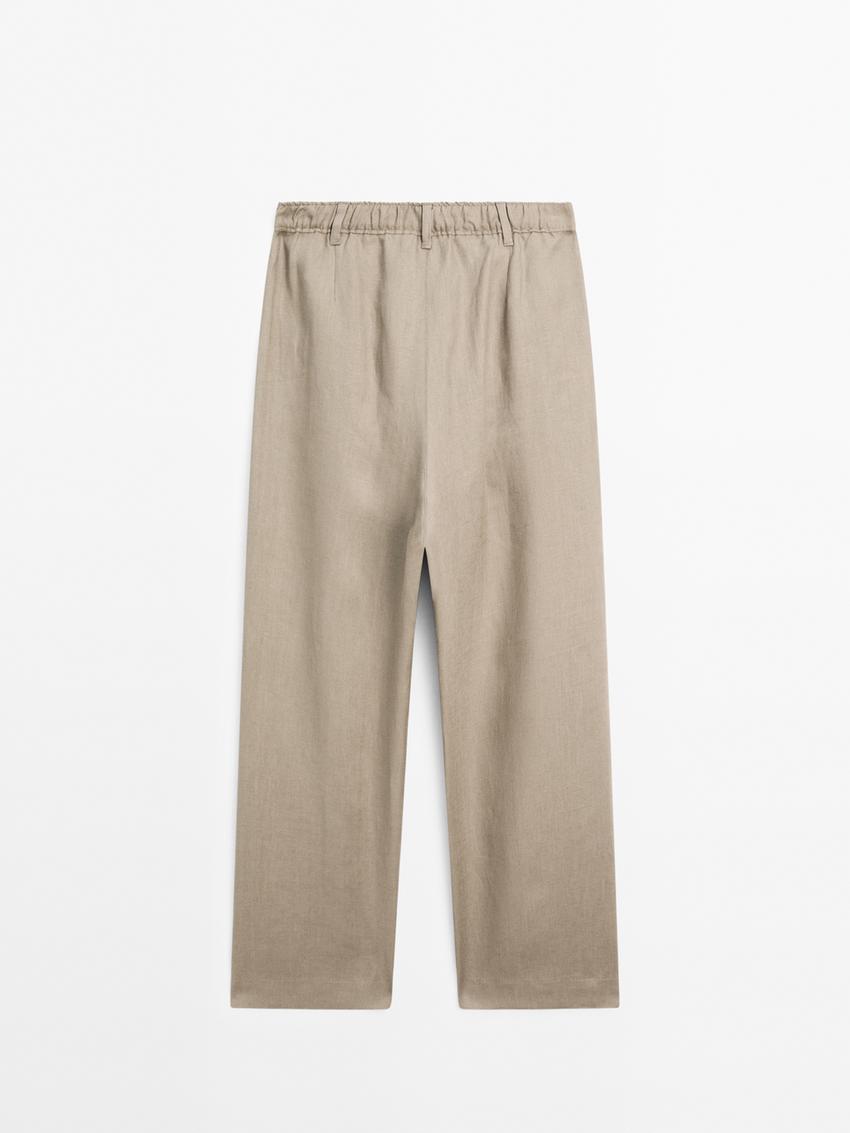 Riva Linen Trousers in Oatmeal