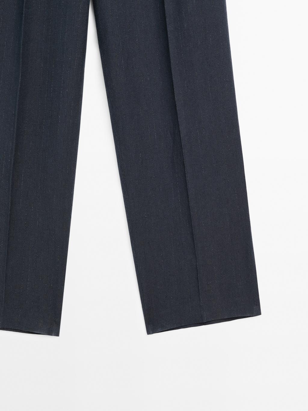 Riva Linen Trousers in Navy
