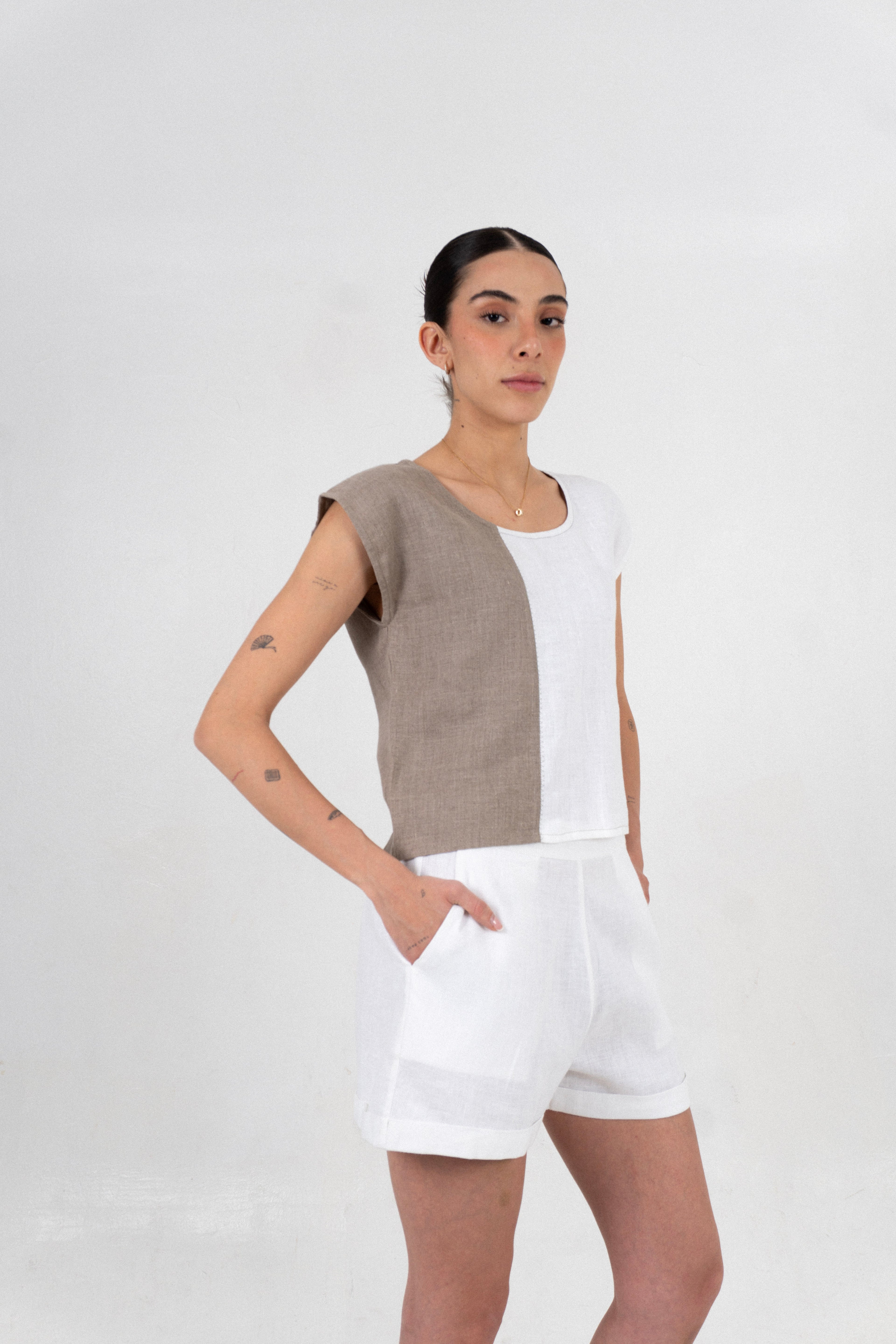 Blusa Lino Luna - Mosaico