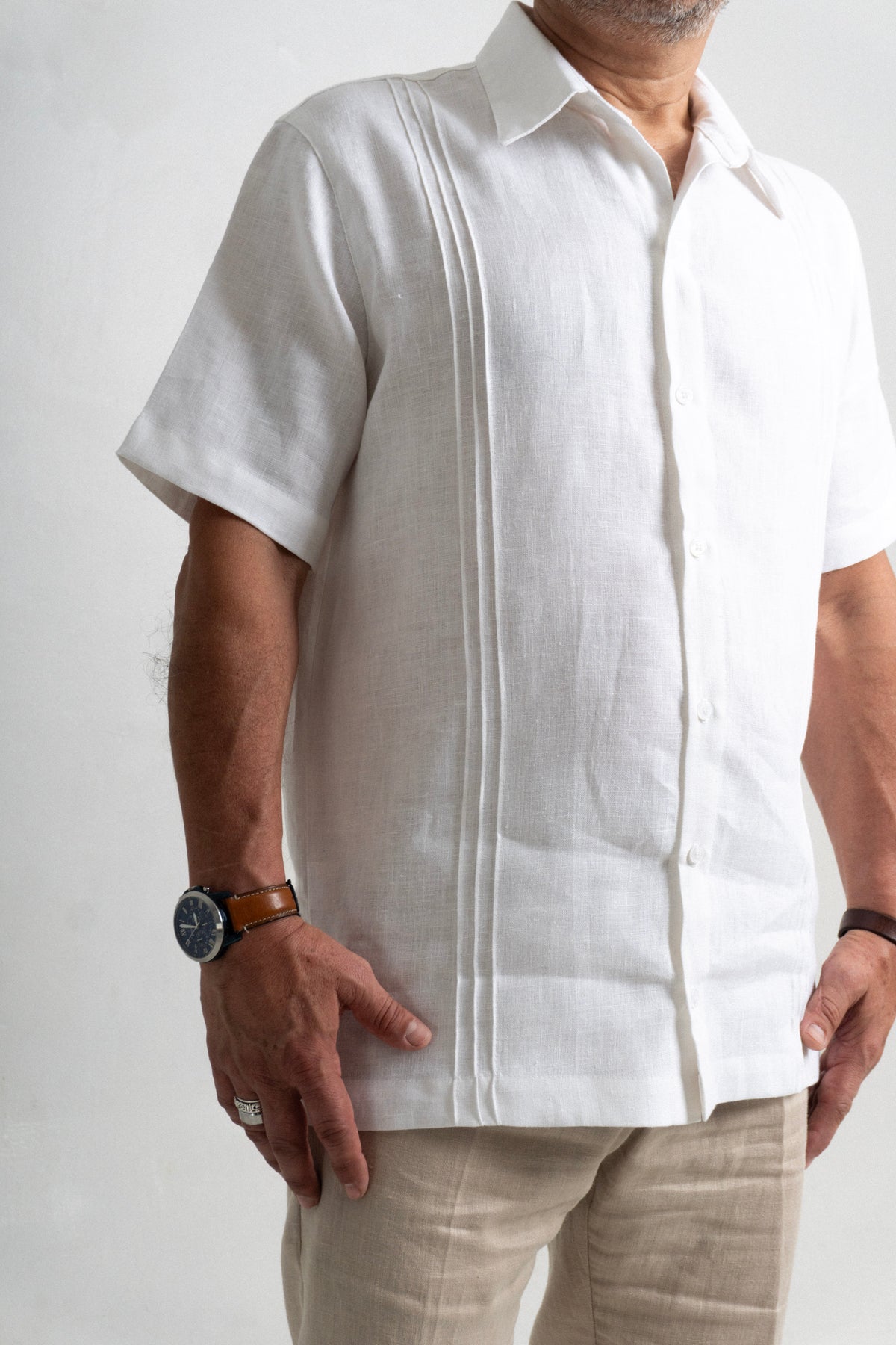 Camisa Lino Allende - Blanco