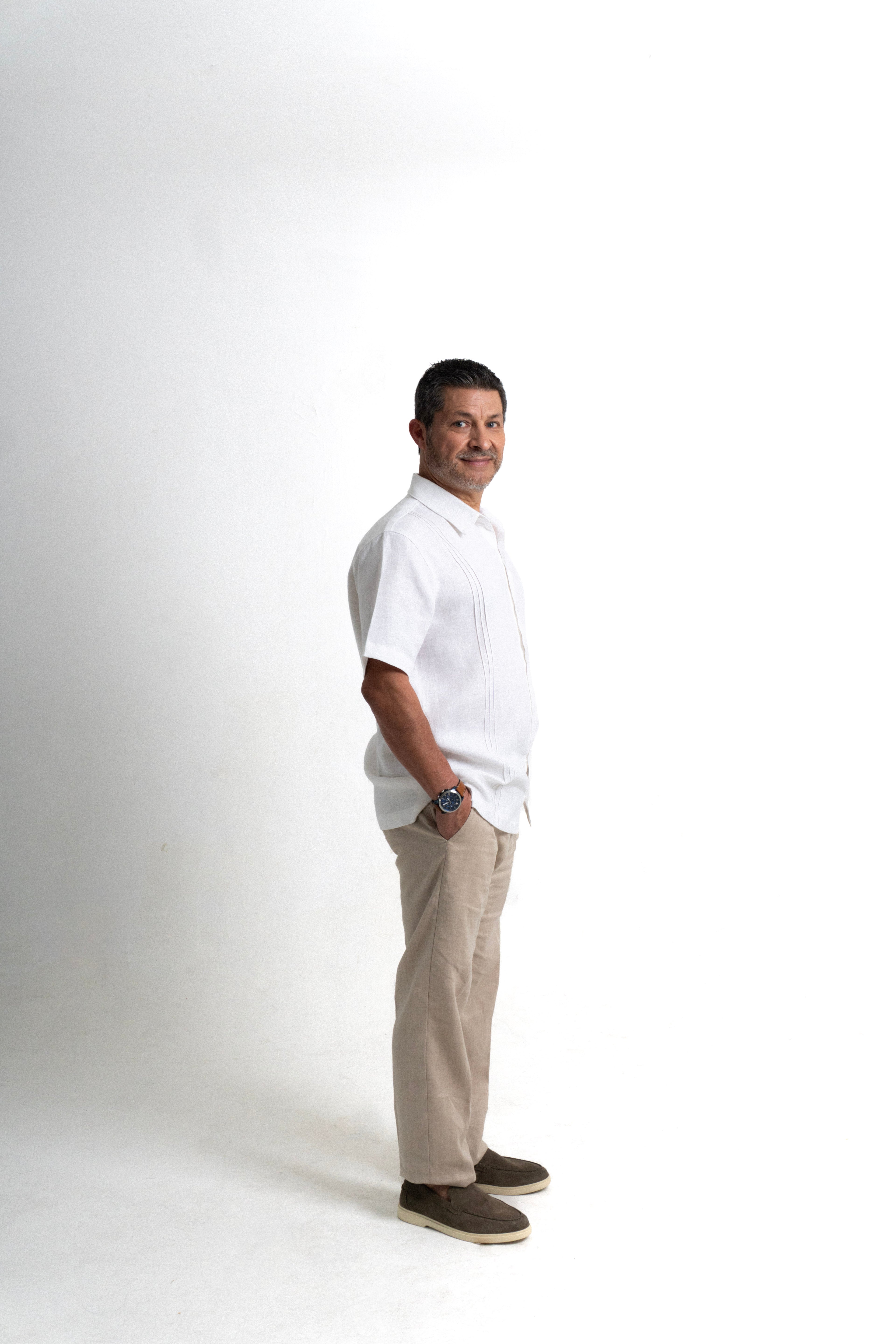 Camisa Lino Allende - Blanco