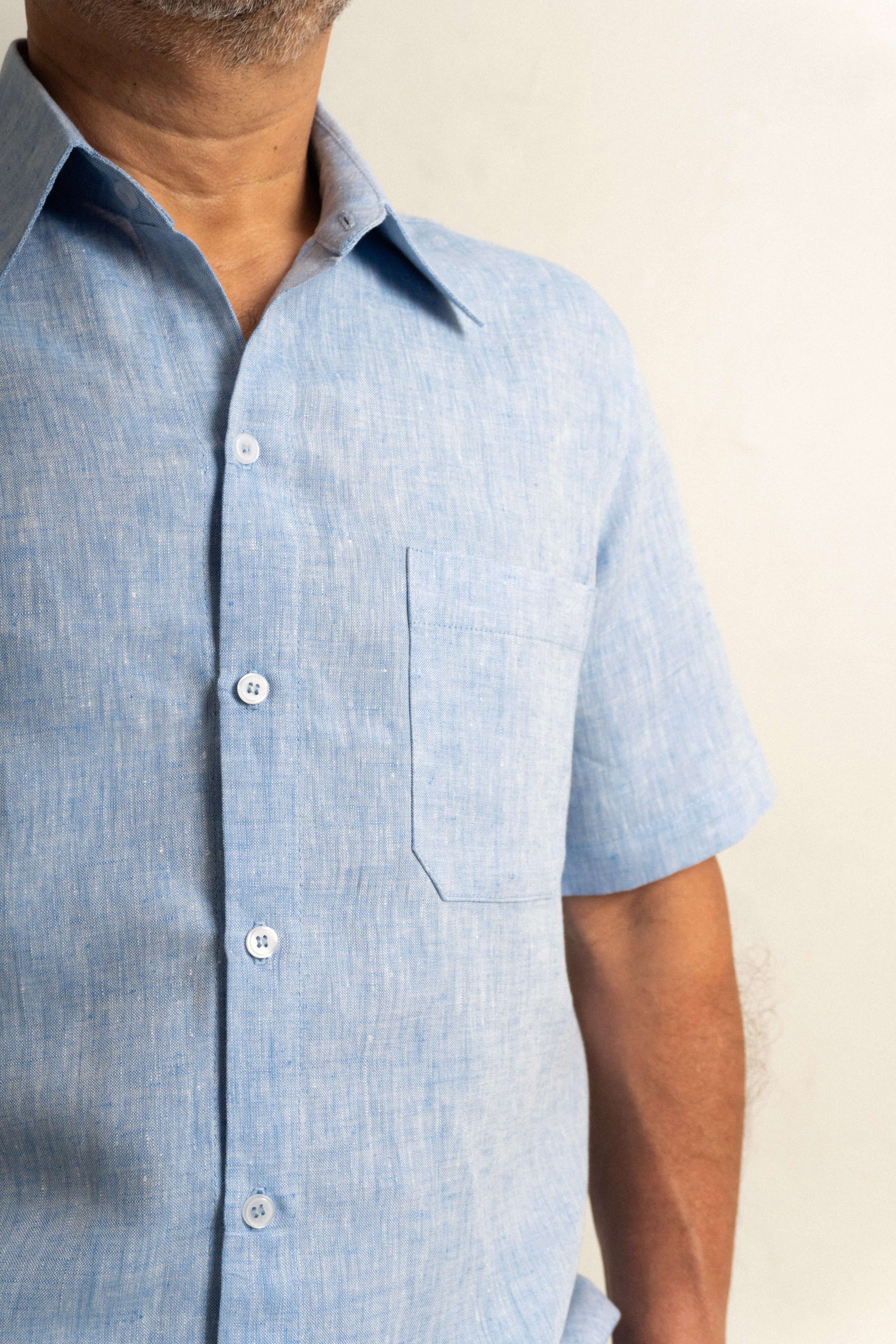 Camisa Lino Balandra - Azul Brisa
