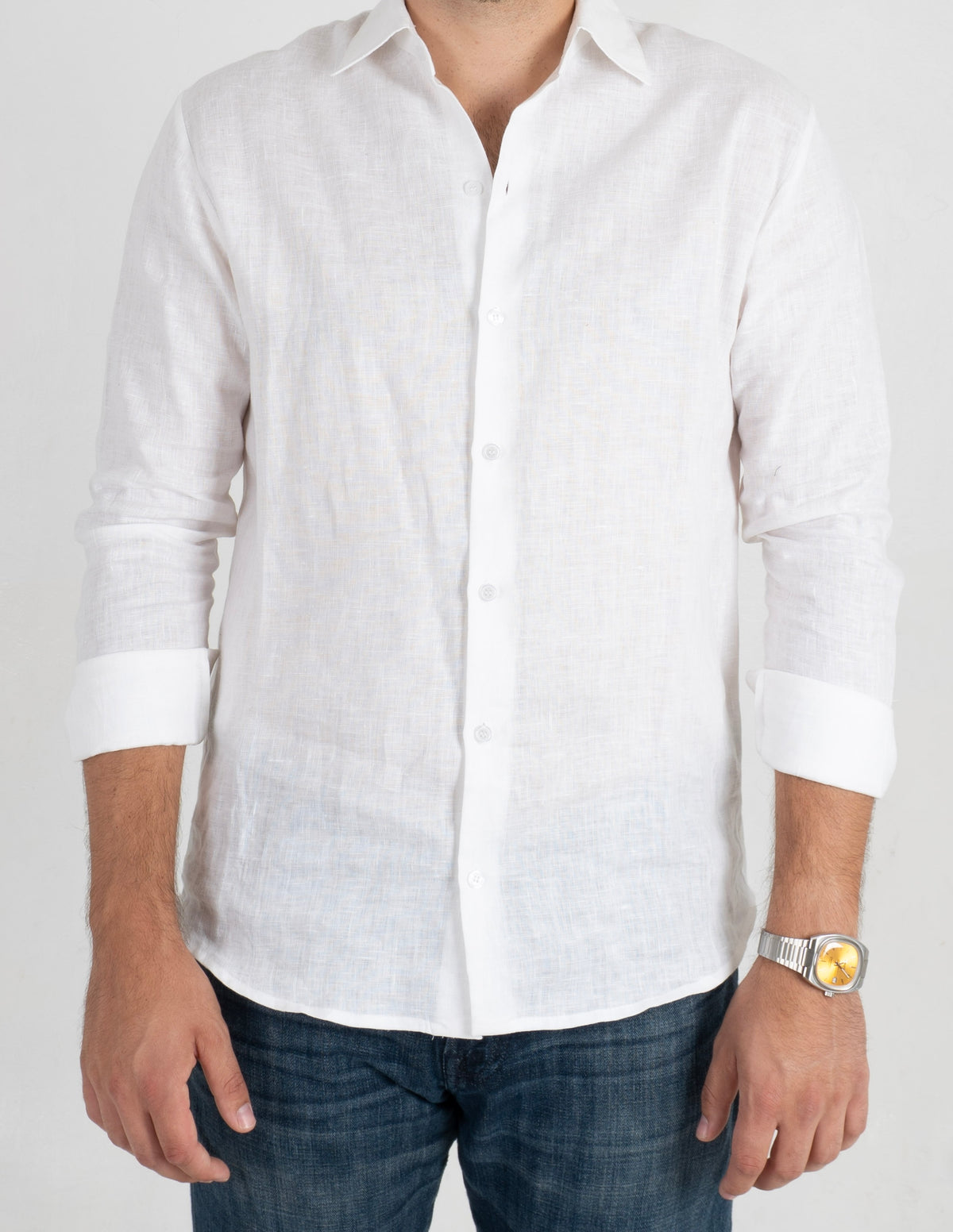 Camisa Lino Corfu - Blanco