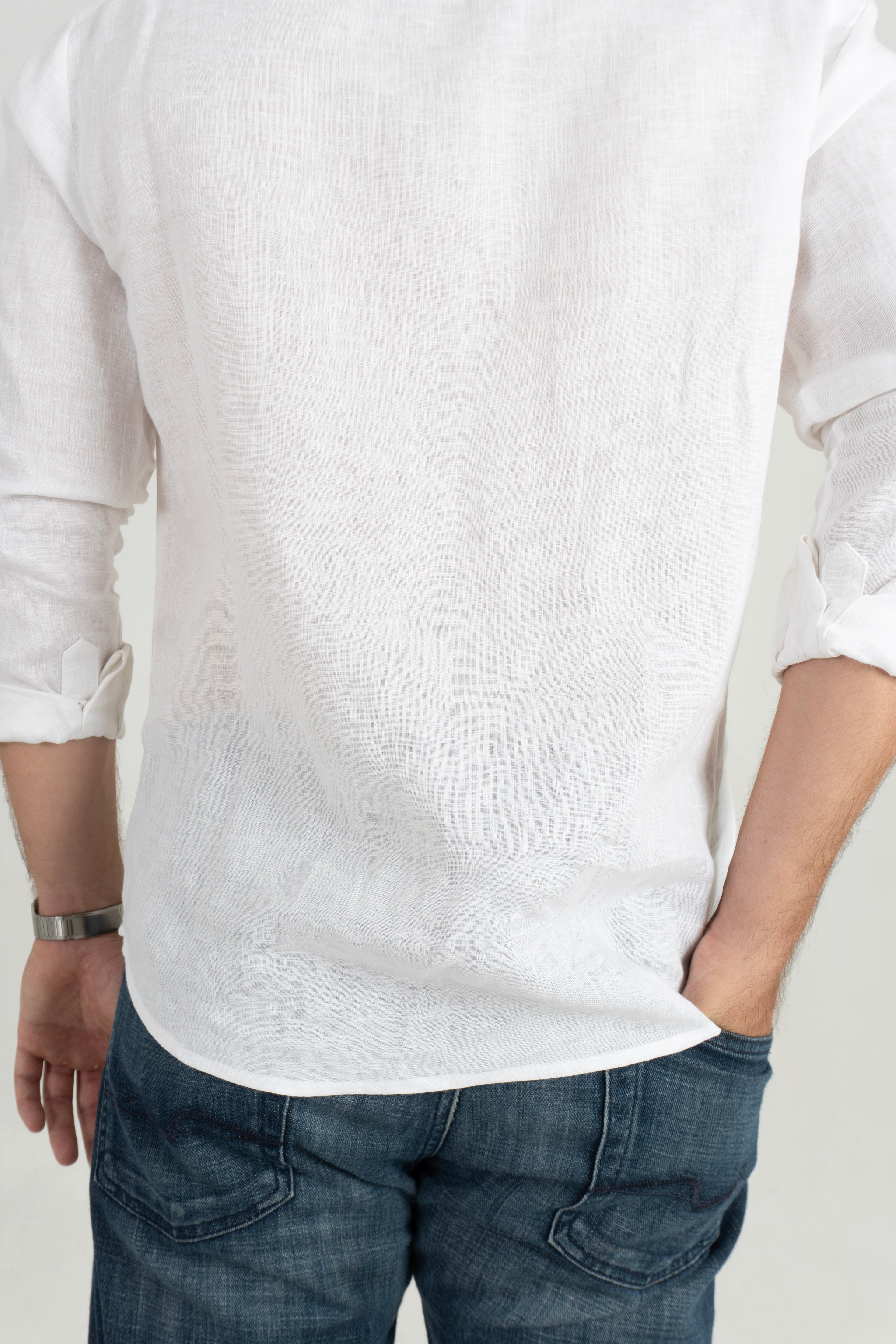 Camisa Lino Corfu - Blanco