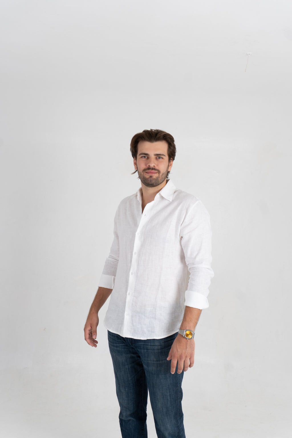 Camisa Lino Corfu - Blanco
