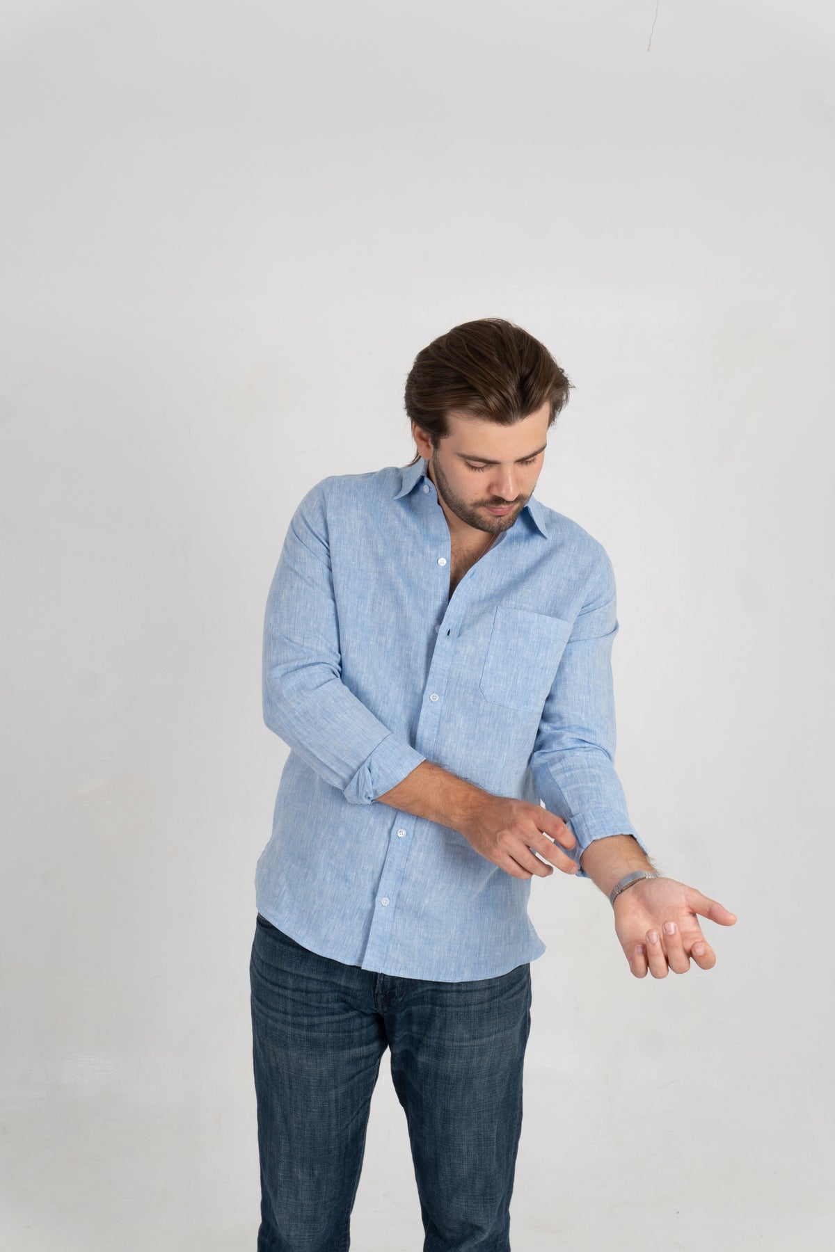Camisa Lino Monterosso - Azul Brisa