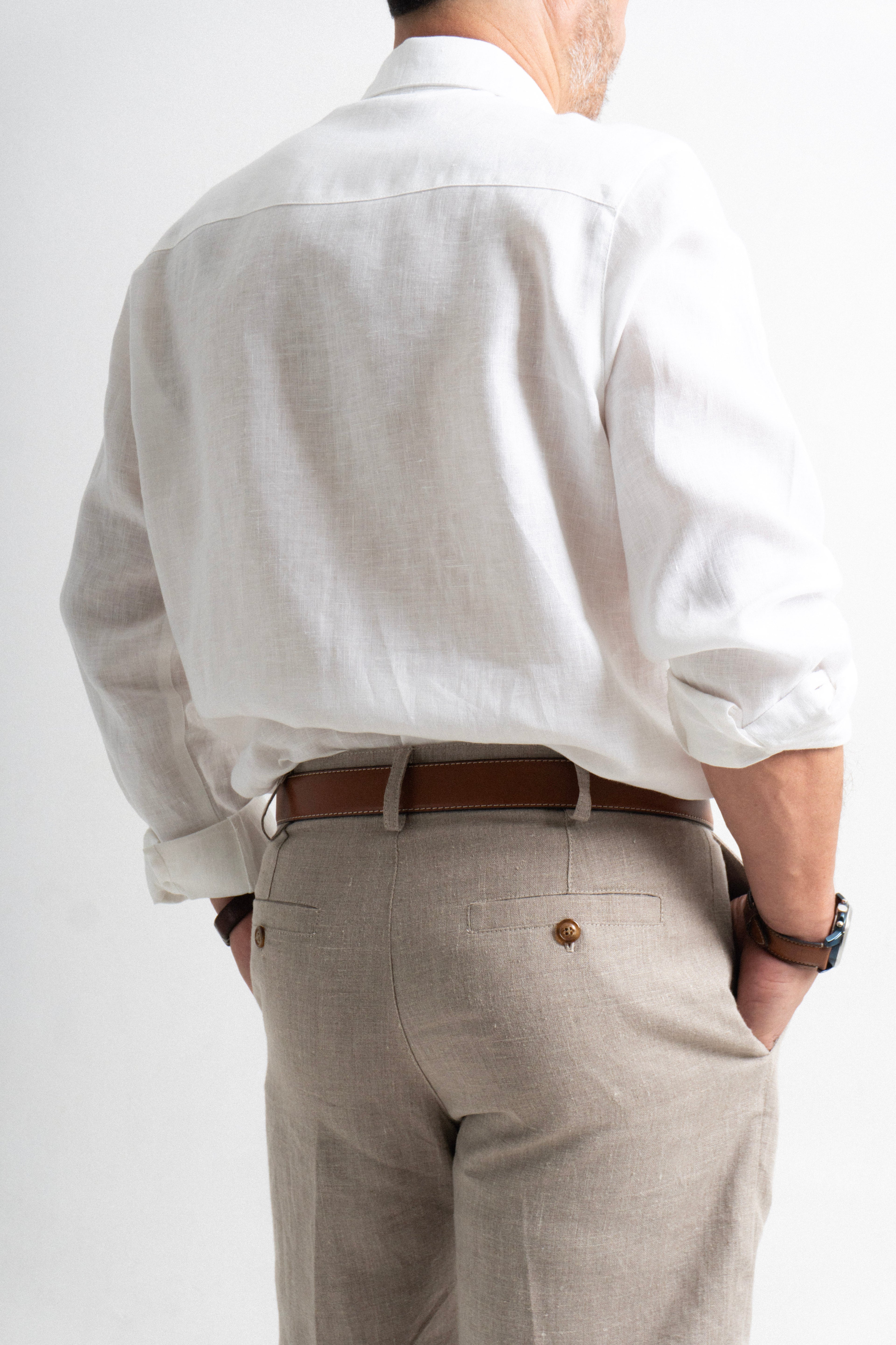 Camisa Lino Monterosso - Blanco