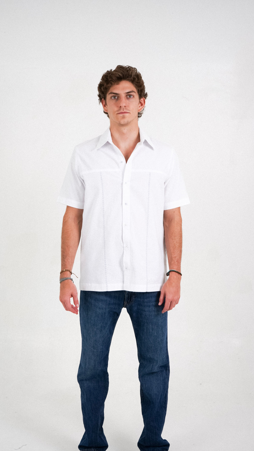 Camisa Creta - Blanco (Manta) Deshilado Natural