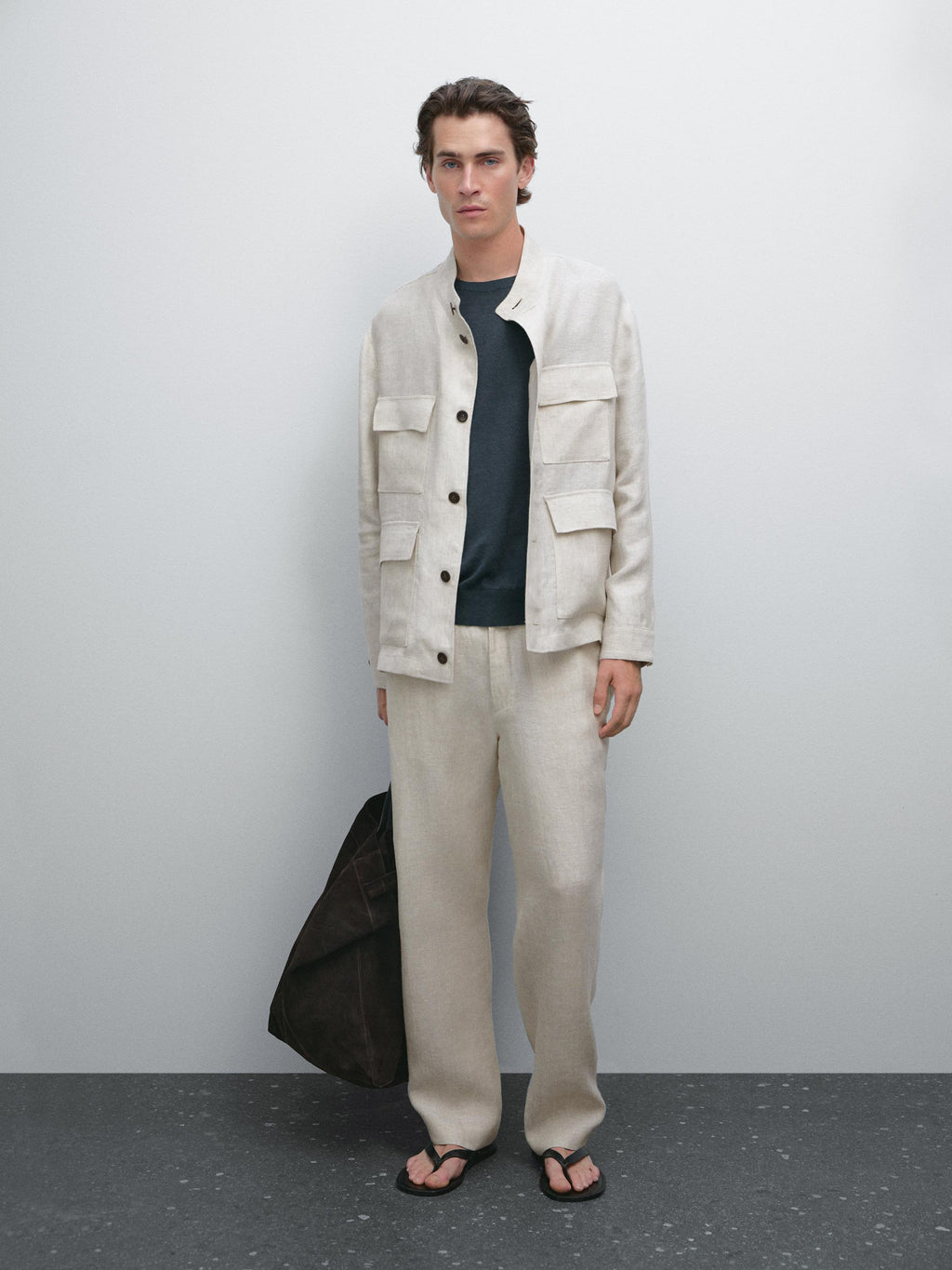 Monterroso Linen Trousers in Oatmeal