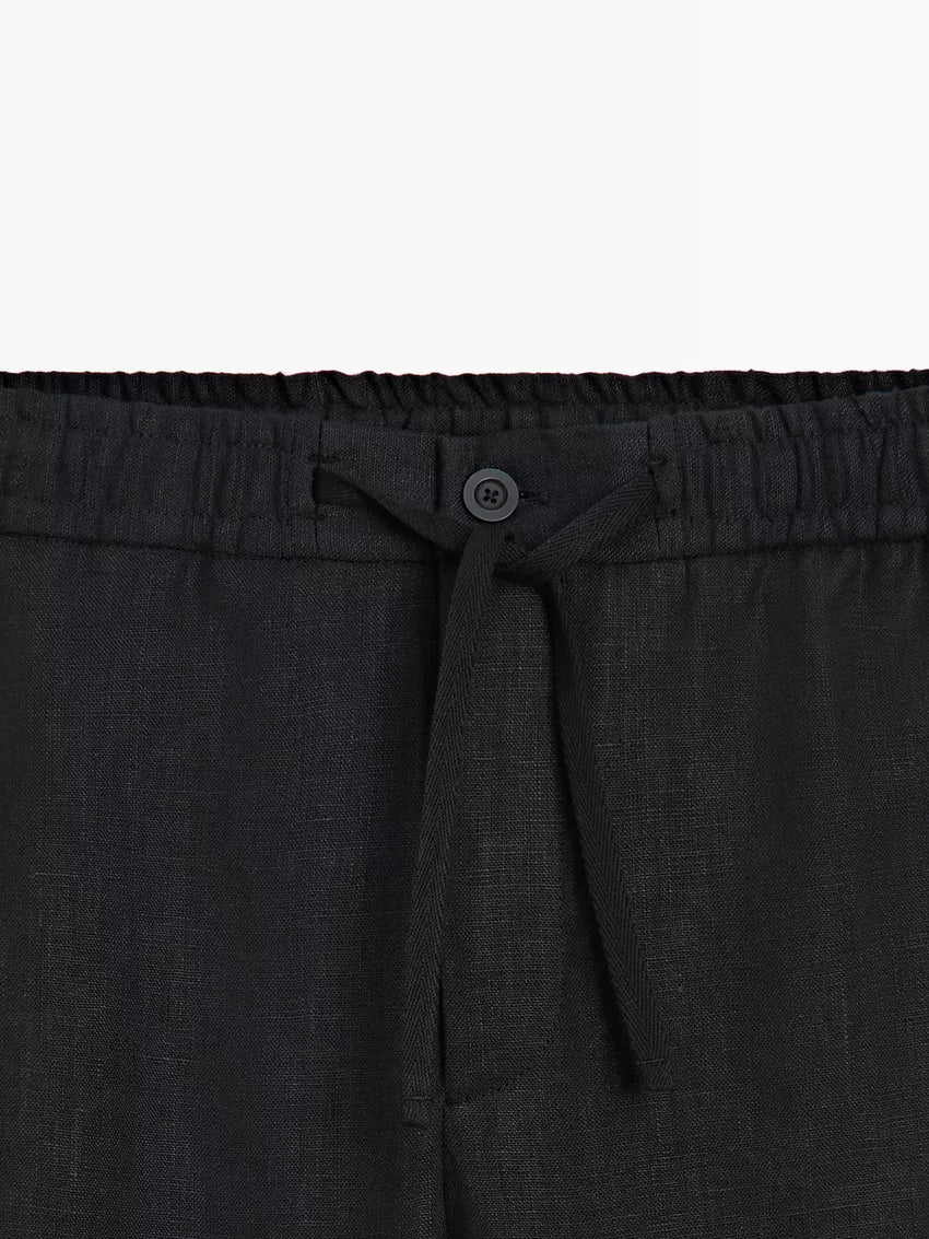Monterroso Linen Trousers in Black