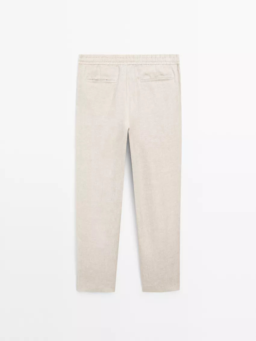 Monterroso Linen Trousers in Oatmeal
