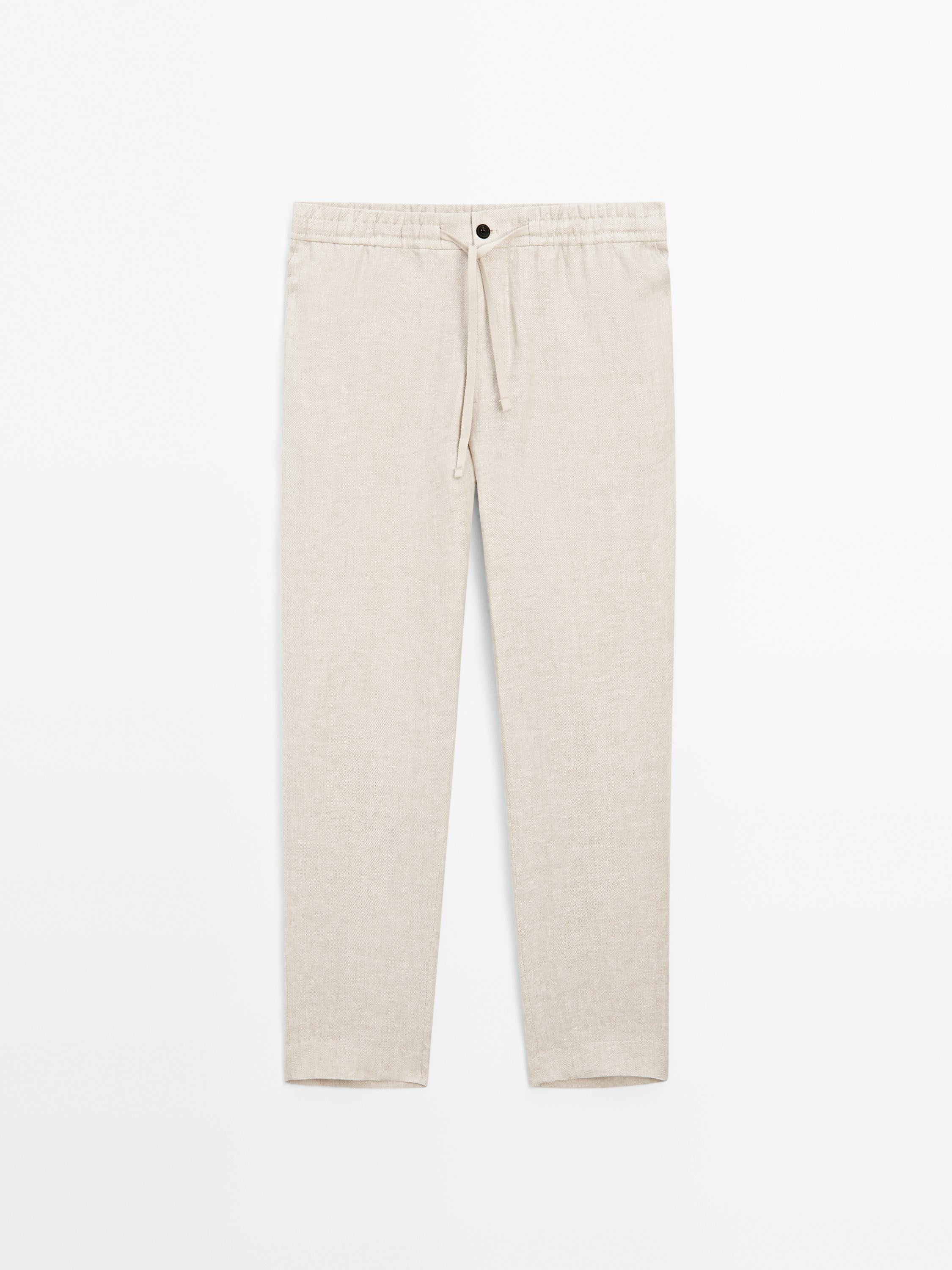 Monterroso Linen Trousers in Oatmeal