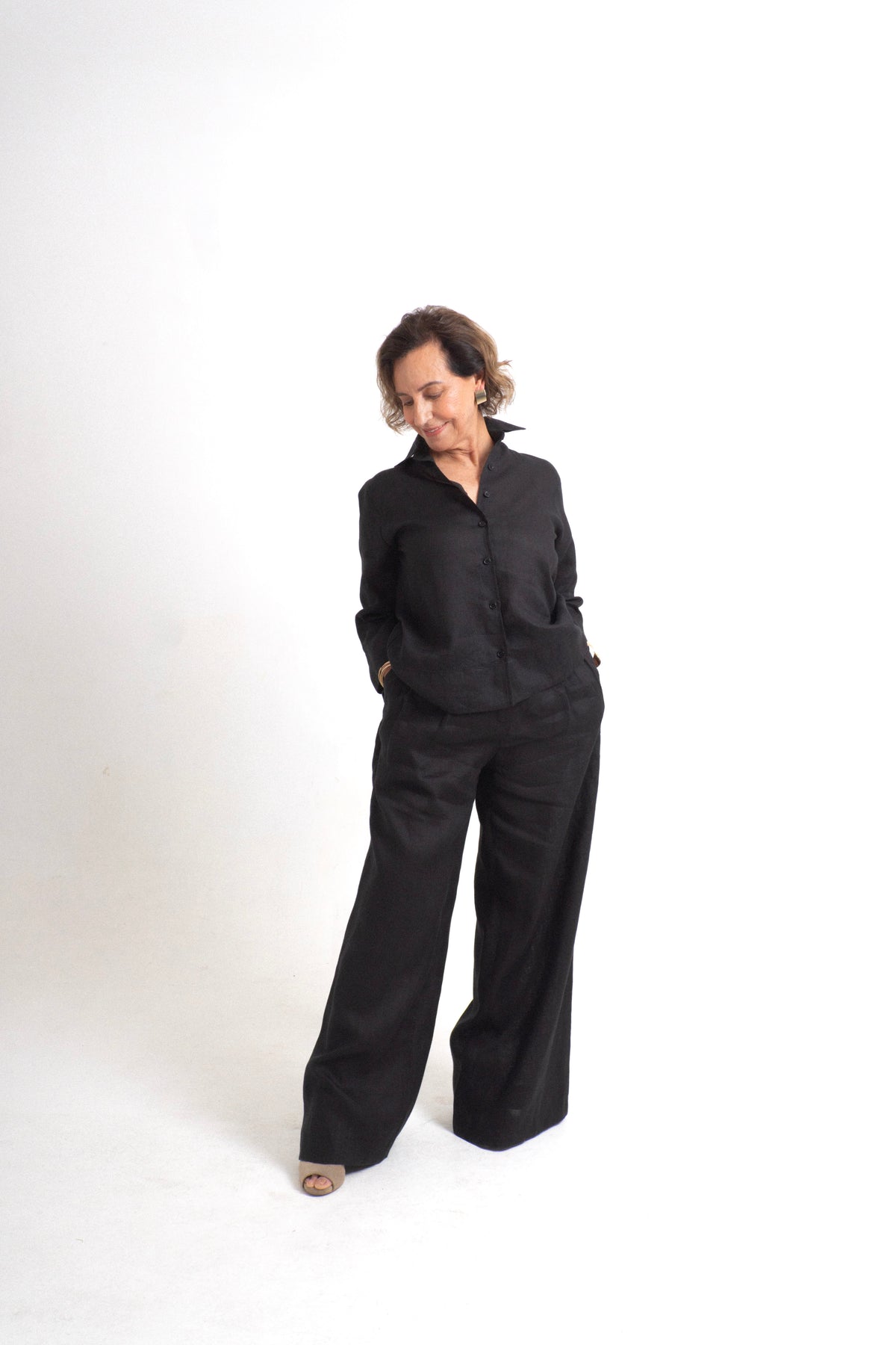 Pantalon Lino Palermo - Negro