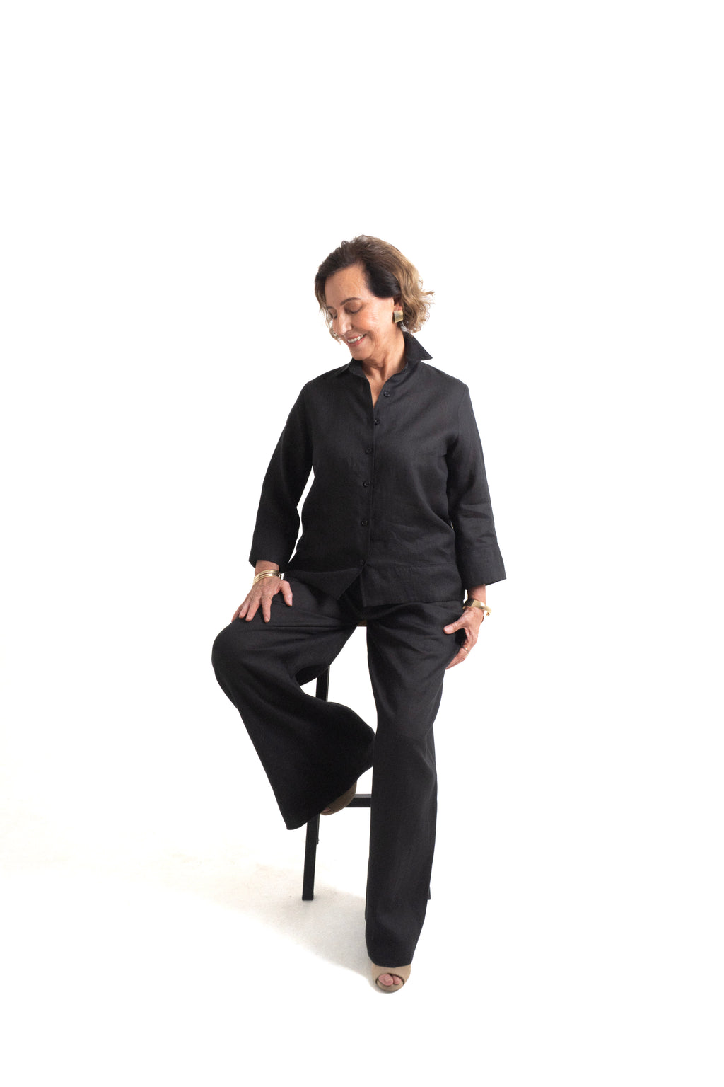 Pantalon Lino Palermo - Negro