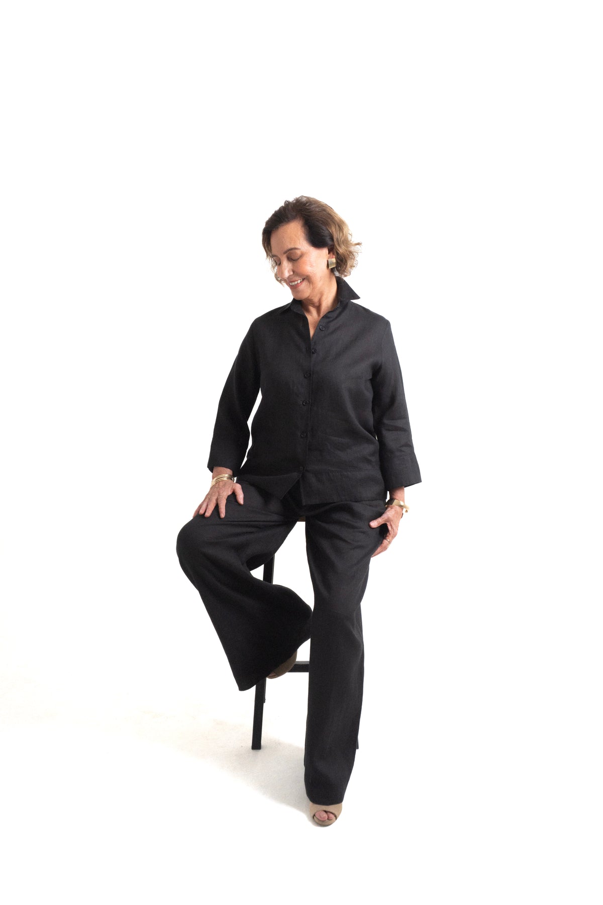 Pantalon Lino Palermo - Negro