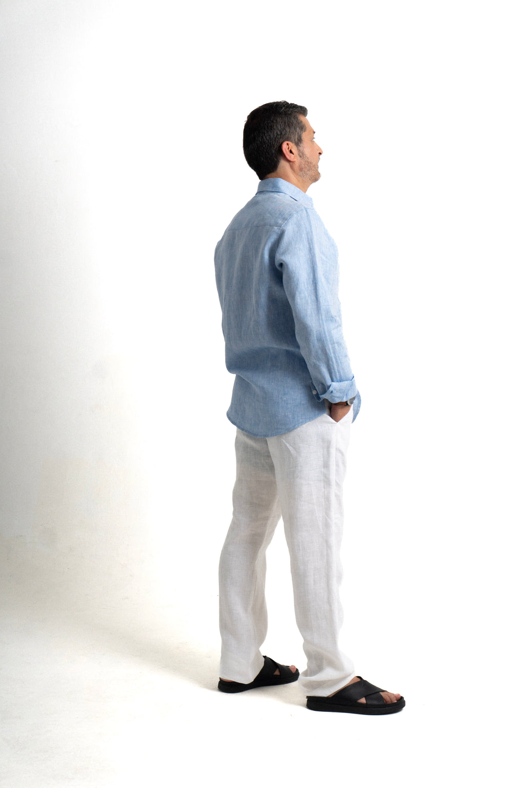 Pantalon Lino Rimini - Blanco