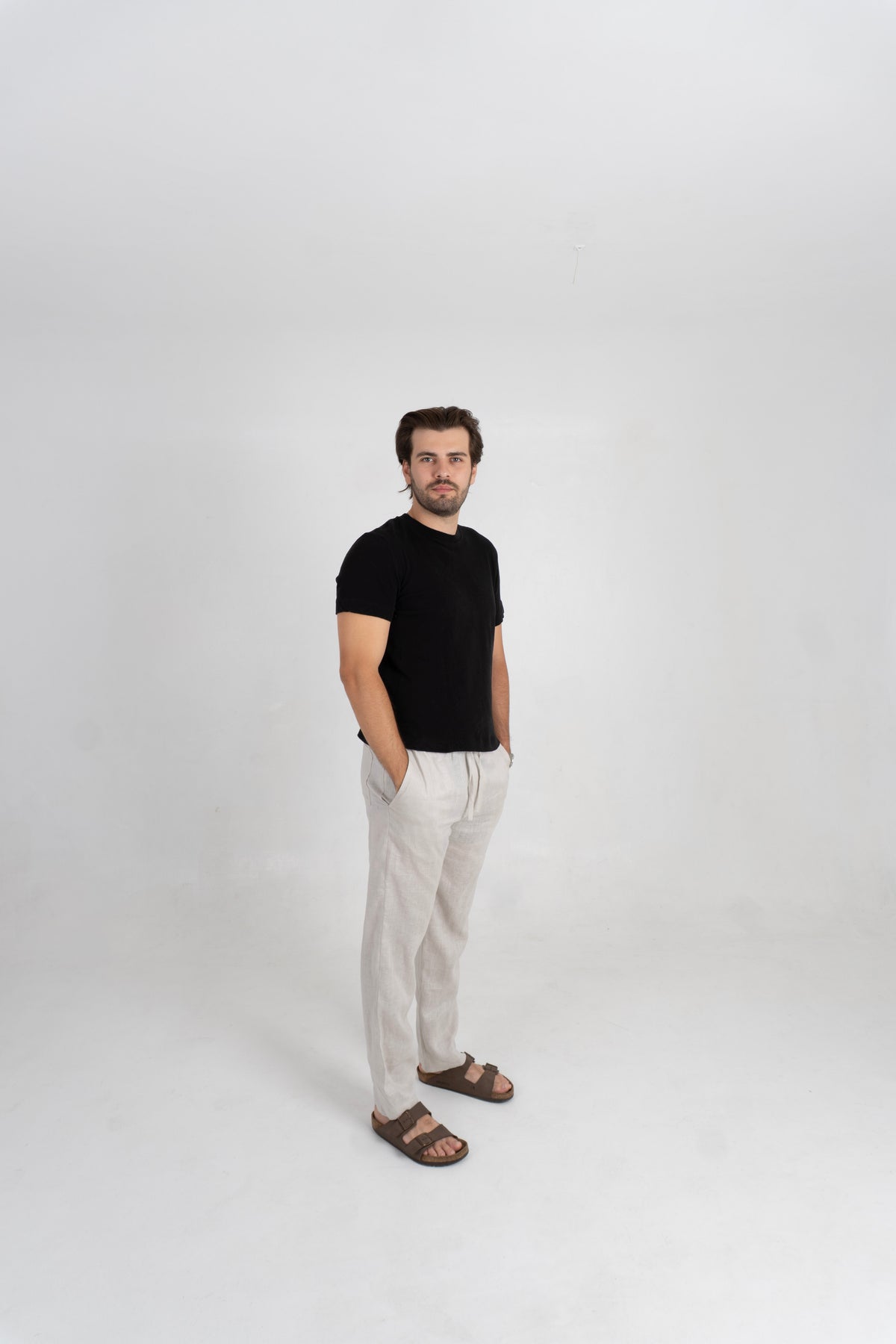 Pantalon Lino Rimini - Marfil