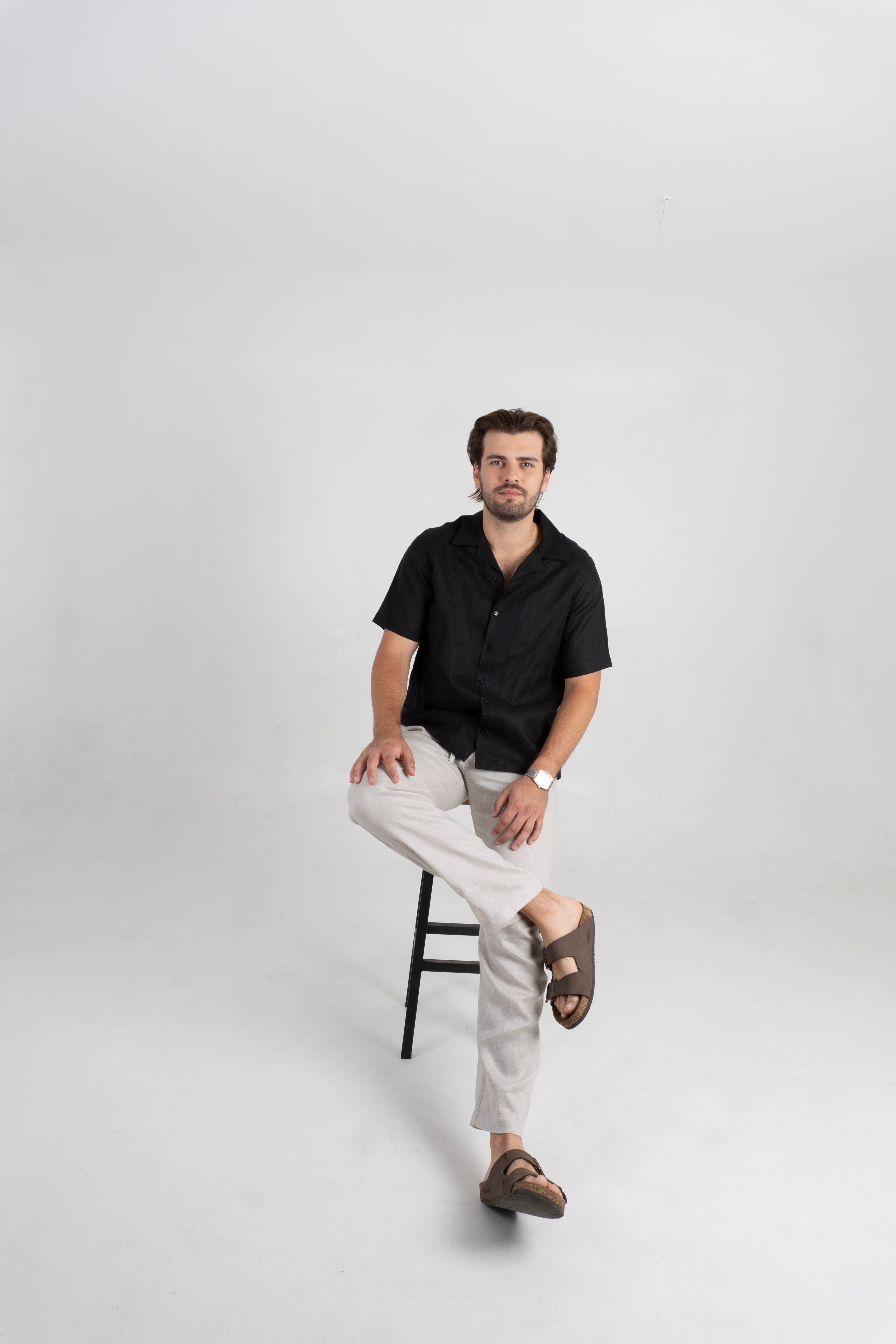 Pantalon Lino Rimini - Marfil